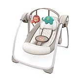 Product Image of the Ingenuity Soothe 'n Delight Compact Portable 6-Speed Plush Baby Swing with...