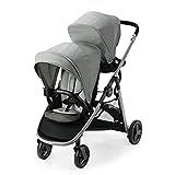 Product Image of the Graco Ready2Grow LX 2.0 Double Stroller Features Bench Seat and Standing...