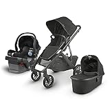 Product Image of the UPPAbaby Vista V2 Stroller - Jake (Black/Carbon/Black Leather) + Mesa Infant Car...