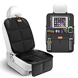 Product Image of the SMART ELF Backseat Car Organizer Kick Mat with Storage Pockets, Large Waterproof...