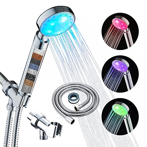 Product Image of the KAIREY Led Shower Head 7 Color Light Change Automatically Handheld Showerhead...