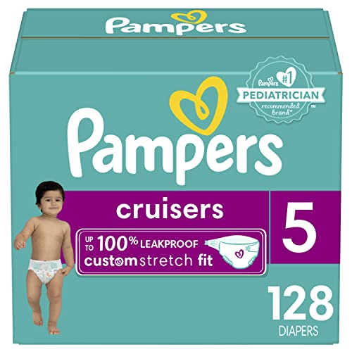 Product Image of the Pampers Cruisers Diapers - Size 5, 128 Count, Disposable Active Baby Diapers...