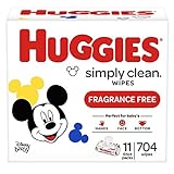 Product Image of the Huggies Simply Clean Unscented Baby Wipes, 11 Flip-Top Packs (704 Wipes Total)