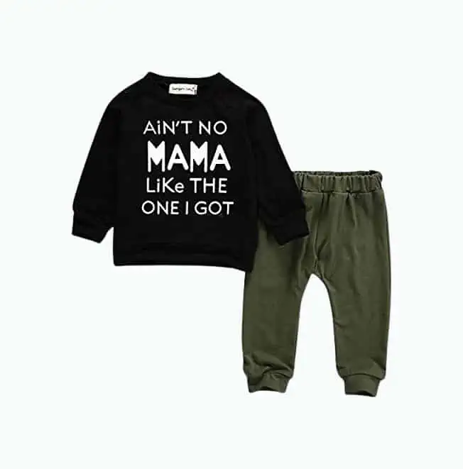 Product Image of the Baby Boy Printed Top with Leggings