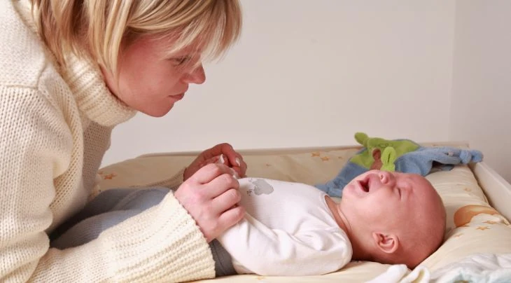 Baby crying with colic