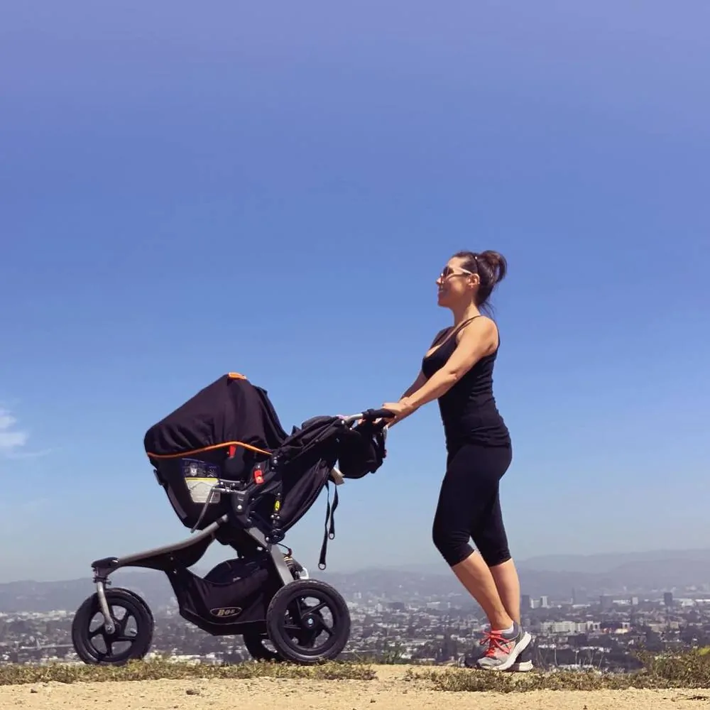 Mother with a BOB stroller