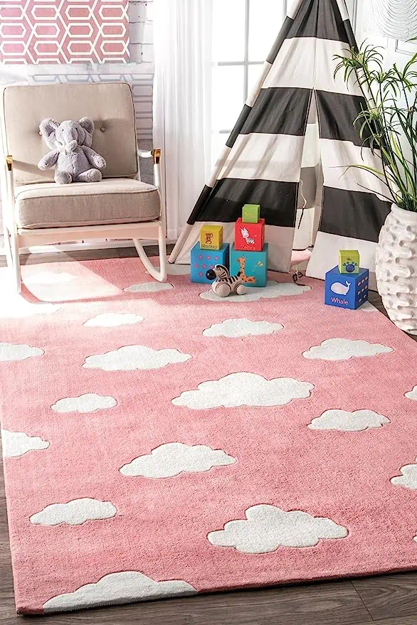 Photo of the NuLoom Sachiko Cloudy Nursery Rug