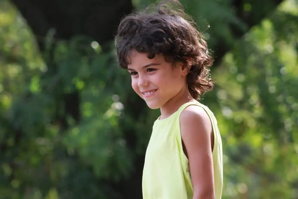 Smiling young boy in the park