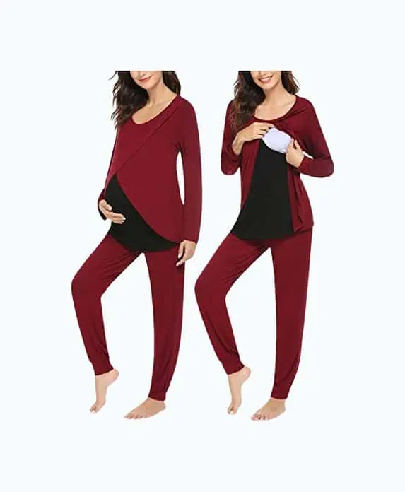 Product Image of the Hotouch Women’s Maternity Nursing Pajamas