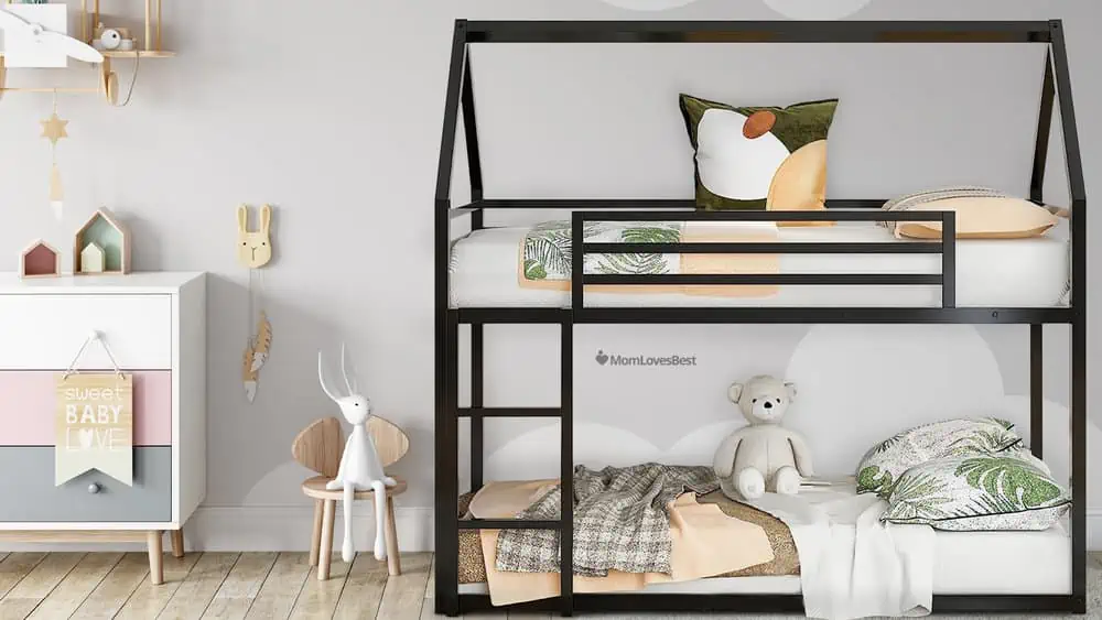 Photo of the Merax Twin Over Twin Low Bunk House Bed