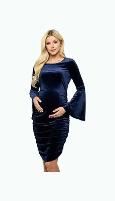 Product Image of the My Bump Velvet Maternity Dress