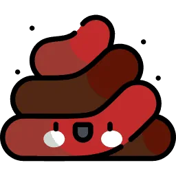 red poop