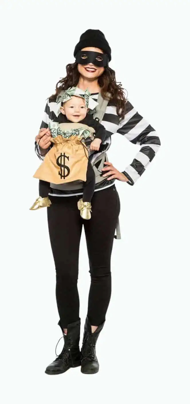 Product Image of the Robber and Money Bag Parent and Baby Costume