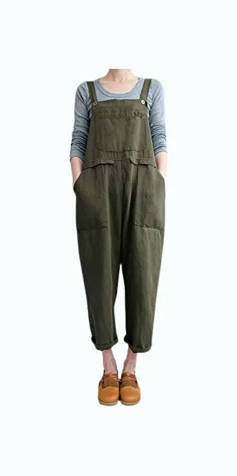 Product Image of the Yeokou Loose Linen Summer Overalls